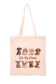 KJ-71072 Cat and Dog Print Tote Bag