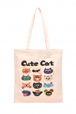 KJ-71072 Tote Bag Imprimé Chats et Chiens