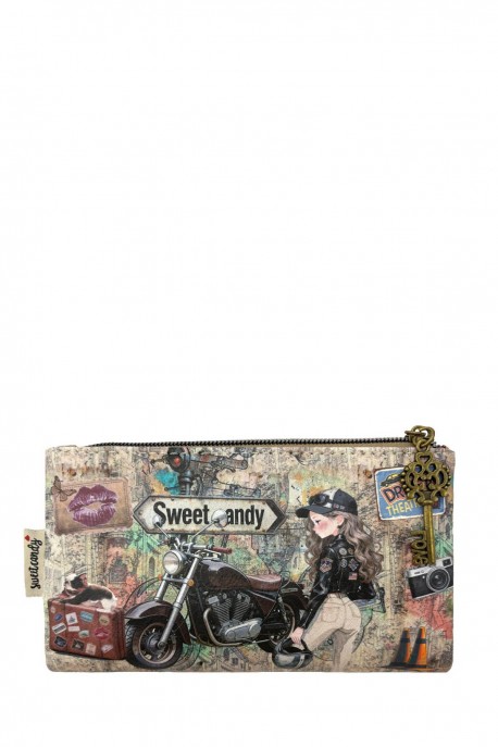 C-031-05-B26 Portefeuille porte-monnaie synthétique Sweet & Candy
