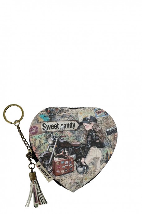 Sweet & Candy C-032-05-B26 Synthetic heart-shaped coin purse