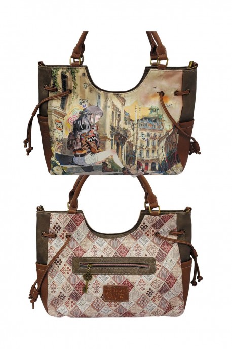 C-521-05-B26 Sac à main Sweet & Candy : Motif:B26-C-COGNAC