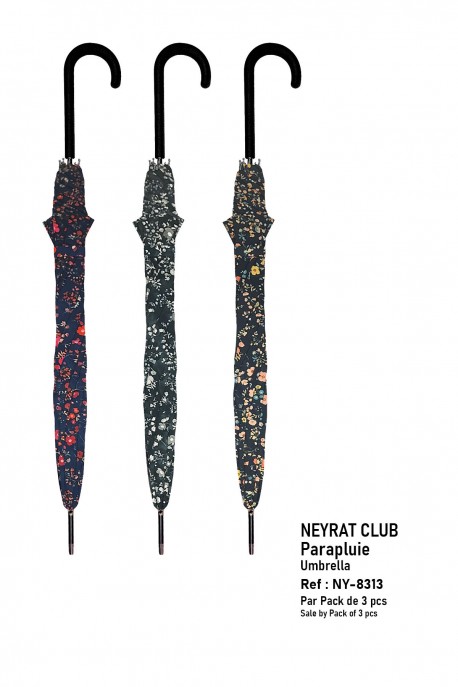 NY-8313 Cane Umbrella automatic ALMA print Neyrat-Club : colour:Pack of 3