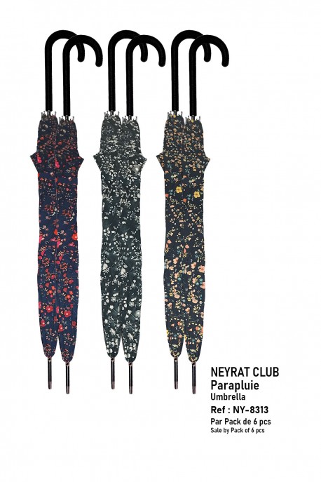 NY-8313 Cane Umbrella automatic ALMA print Neyrat-Club : colour:Pack of 6