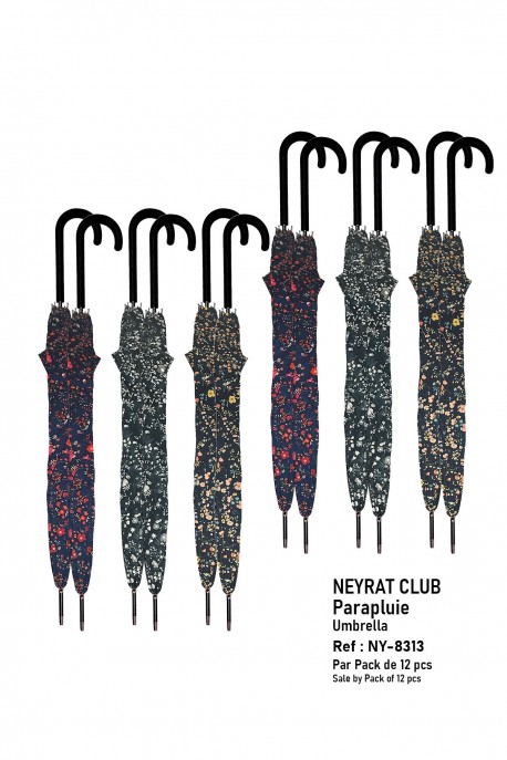 NY-8313 Cane Umbrella automatic ALMA print Neyrat-Club : colour:Pack of 12