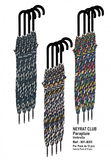 NY-8311 Parapluie canne Automatique Motif STABILO Neyrat-Club : couleur:Pack de 12