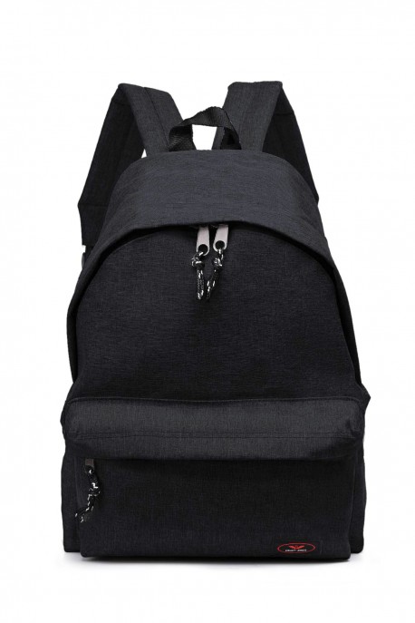 KJ88816 Textile basic backpack M : colour:Black