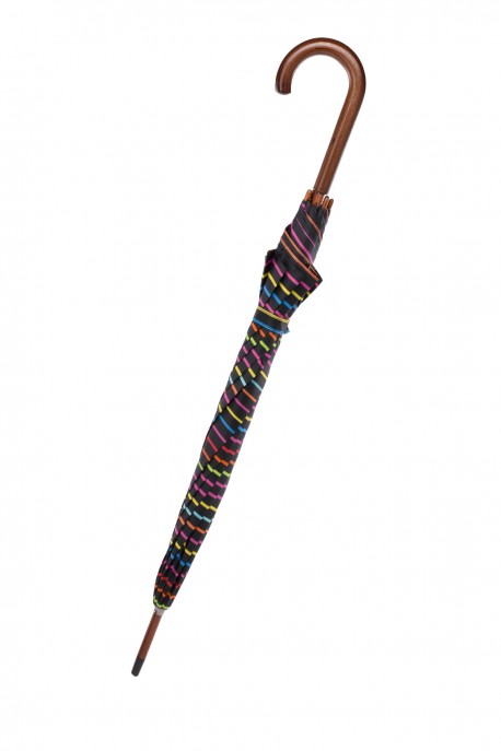 NY-38Y Parapluie canne Automatique à Motif Mât et poignet en bois Neyrat-Club