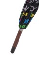 NY-38Y Automatic stick umbrella with a pattern, featuring a wooden shaft and handle Automatic stick umbrella with a pattern, fea