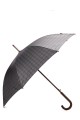 NY-38Y Automatic stick umbrella with a pattern, featuring a wooden shaft and handle Automatic stick umbrella with a pattern, fea