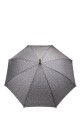 NY-38Y Automatic stick umbrella with a pattern, featuring a wooden shaft and handle Automatic stick umbrella with a pattern, fea