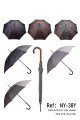 NY-38Y Parapluie canne Automatique à Motif Mât et poignet en bois Neyrat-Club