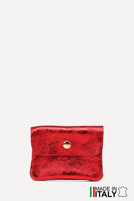 Metallic leather coin purse ZE-8001-MT-MG