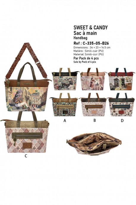 C-335-05-B26 Sac à main Sweet & Candy : Motif:Pack de 4