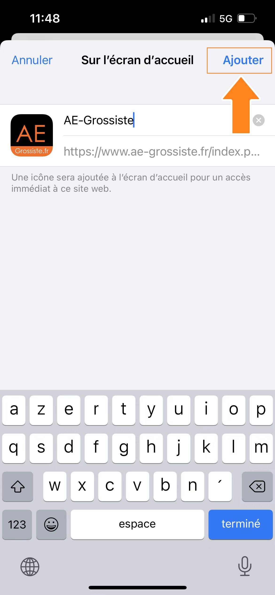 AE-Grossiste App iOS Apple